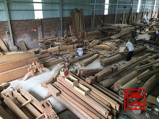 xưởng thi công nhà gỗ