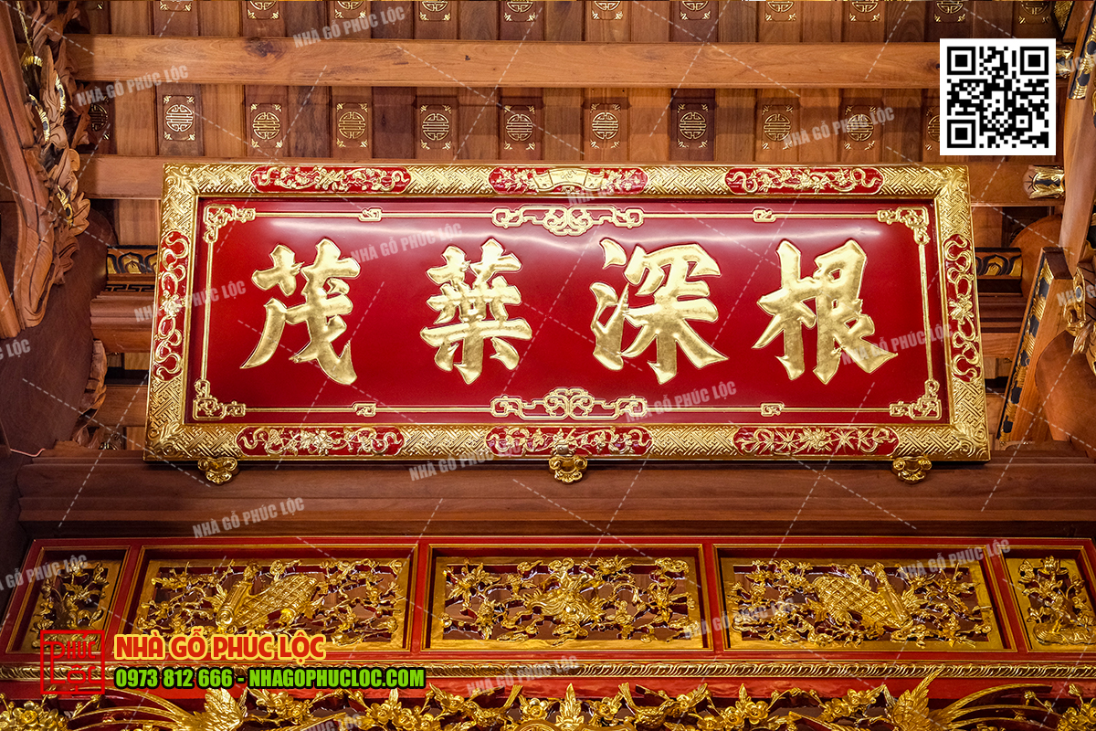 mẫu hoành phi câu đối thờ gia tiên đẹp