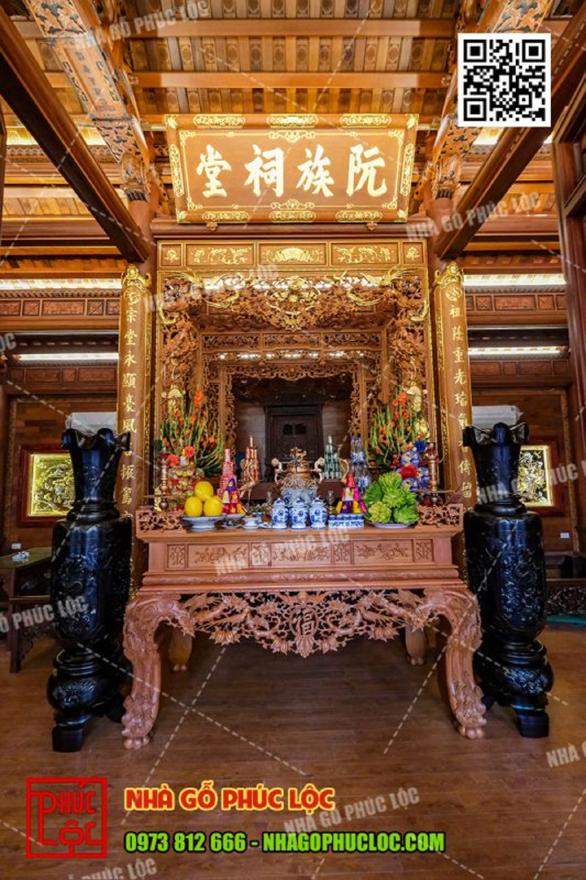 mẫu hoành phi câu đối thờ gia tiên đẹp