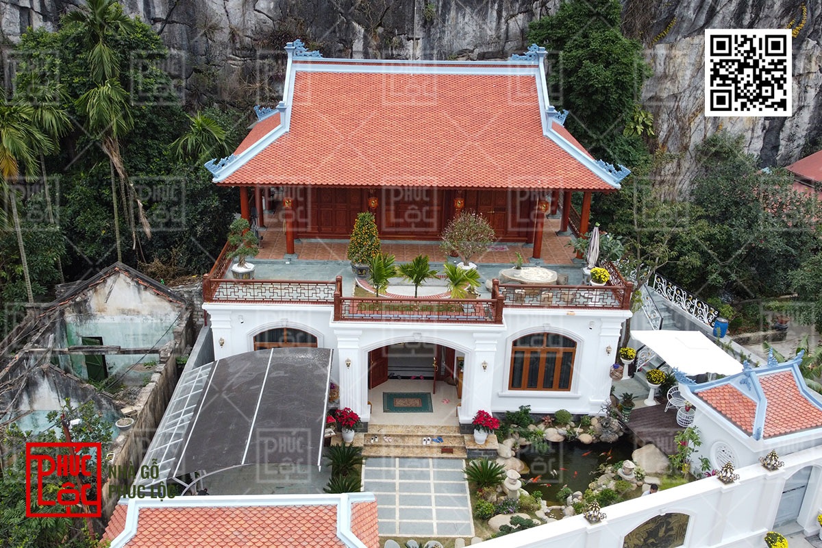 Bố trí sân vườn, hồ nước và lối đi hài hòa
