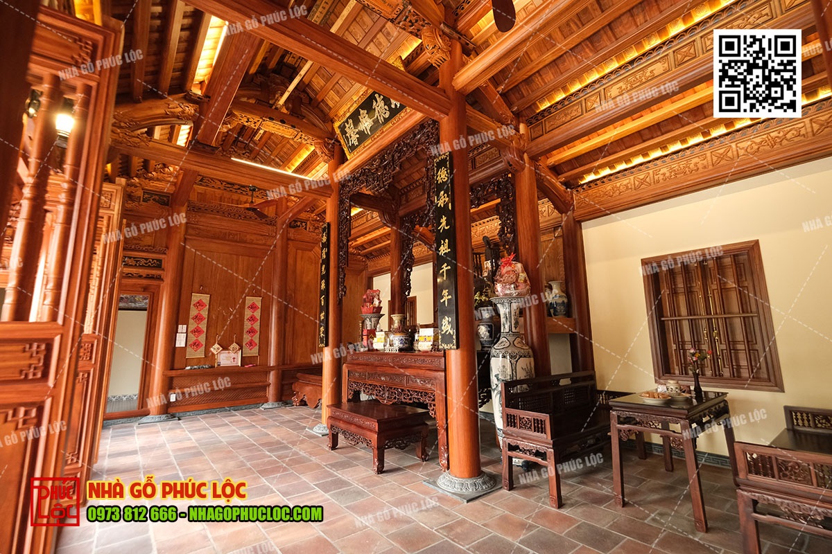Phân chia công năng từng gian trong nhà gỗ 3 gian 2 chái